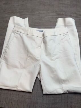 H&M White with pink undertone Tailored Ankle Pants